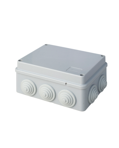 Коробка JBS150 150х110х70, 10 вых., 8P (0,15...2,5мм²) серая (43019HF-GR). Коробка монтажная, огнестойкая, без галогена. Экопласт в Нижнем Тагиле