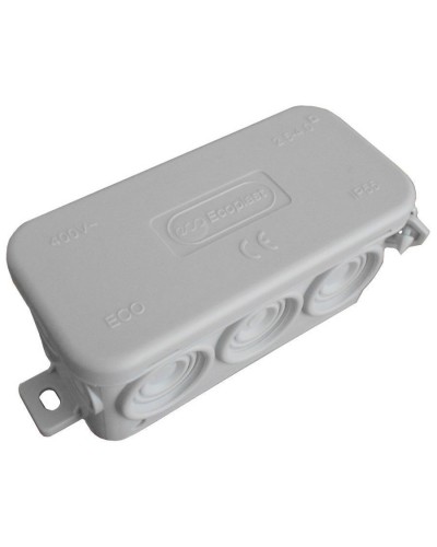 Коробка JBL090 90х42х40, 10вых., 4P (0,15…2,5мм²) серая (43154HF-GR). Коробка монтажная, огнестойкая, без галогена. Экопласт в Нижнем Тагиле