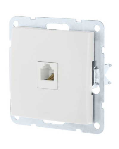 Розетка RJ-45 кат. 5е с накладкой, белый LK60 (866104-1). Розетка компьютерная. Экопласт в Нижнем Тагиле