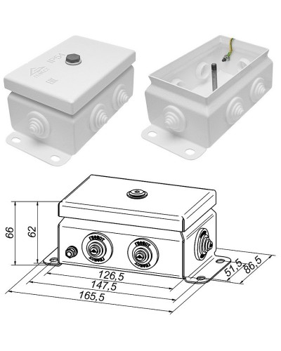 КМ IP55-0812 (без DIN рейки). Коробка монтажная электротехническая. Гефест в Нижнем Тагиле