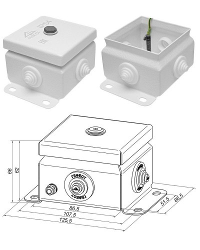 КМ IP55-0808 (без DIN рейки). Коробка монтажная электротехническая. Гефест в Нижнем Тагиле