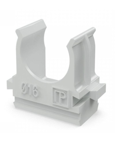 Крепеж-клипса для труб АБС-пластик в п/э D16 (100 шт) (PR.02616). Крепление для труб ПВХ. Промрукав в Нижнем Тагиле