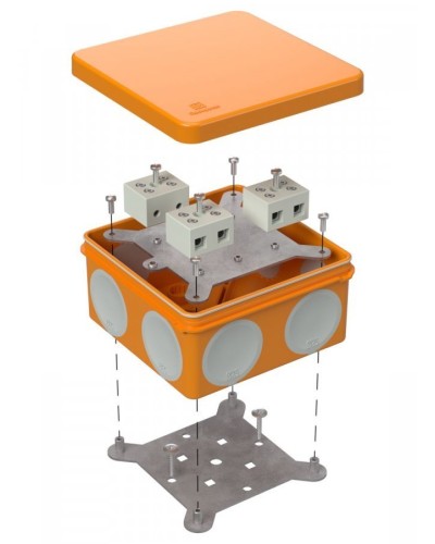 Коробка огнестойкая 100х100х50 (60-0300-FR10.0-6). Коробка огнестойкая для открытой установки. Промрукав в Нижнем Тагиле