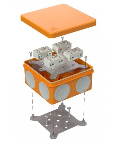 Коробка огнестойкая 100х100х50 (60-0300-FR6.0-4-8-Р Е15-Е60). Коробка огнестойкая для открытой установки. Промрукав в Нижнем Тагиле