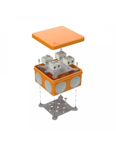 Коробка огнестойкая 100х100х50 (60-0300-FR10.0-8). Коробка огнестойкая для открытой установки. Промрукав в Нижнем Тагиле